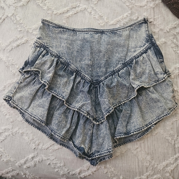 Mother The Ruffle Mini Skirt Threading The Needle Size 27 - Picture 2 of 9